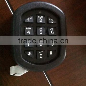 Top level promotional cable combination lock key holder