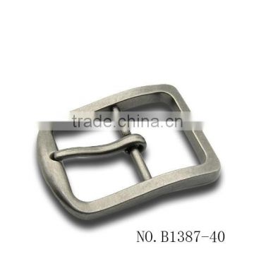 40mm antique nickel plated fabric belt buckle