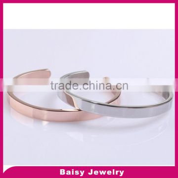 cheap jewelry Stainless Steel engraved plain metal bangle