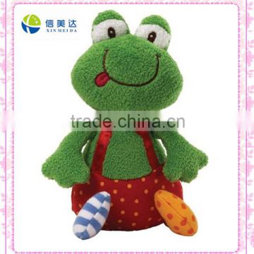 High quality green frog stuffed toy
