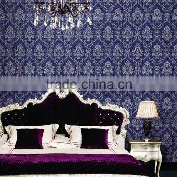 DBQ65097 dark violet flowers luxury wallpaper