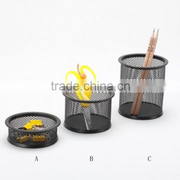 promotional gift metal mesh round pen/pencil holder/cup/pot B8802-025A,B8802-05B,B8802A