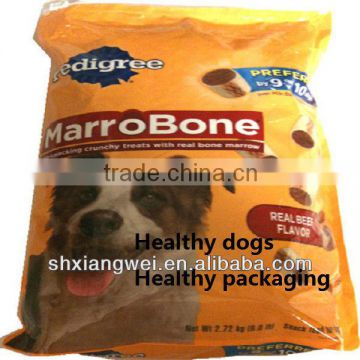 pet dog food bag with resealable zipper
