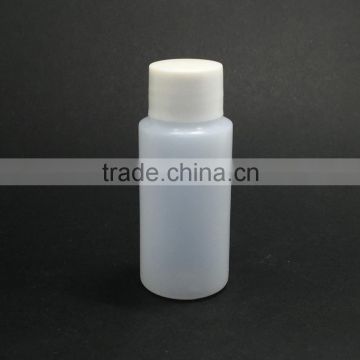 30ml cylinder pe printed plastic bottle with pp cap 20mm neck size