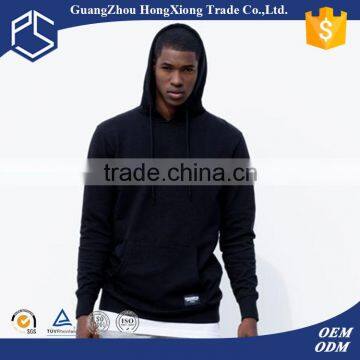 pullovers 100% cotton oversized black silk-printing logo on the back high quality men korean hoodie