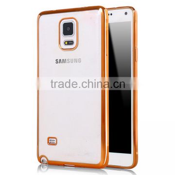 LZB New arrival Luxury Electroplating TPU Case for samsung galaxy note 4