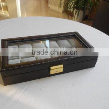 classics and hight quality Exquisite window PVC flock Watch Box Dispaly