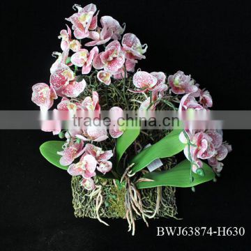 Wholesale artificial orchid flower,artificial flower orchid vanda for home decoration,hot sale mutiple color silk flower
