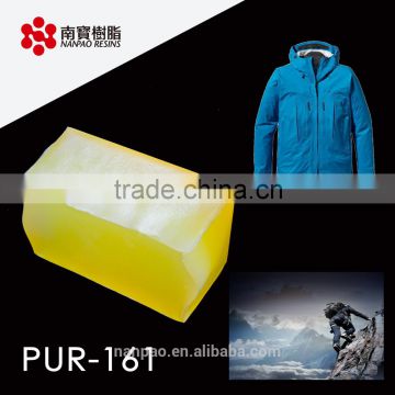 NANPAO Light Yellow Transparent Roller coating PUR Adhesive For Textile application