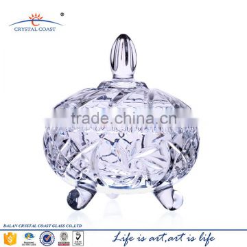 bulk cheap crystal glass jar for table centerpieces