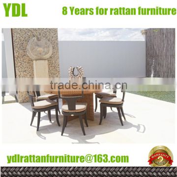 Youdeli Outdoor Dining Furniture/ round shape rattan table sets