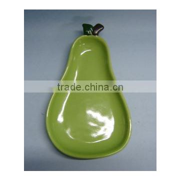 ceramic pear kid serving plate