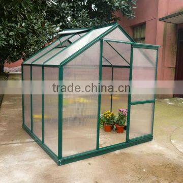 6x8ft aluminum frame green house for home&garden