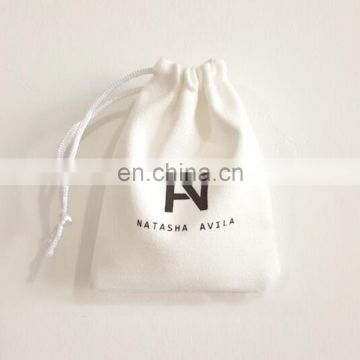 Recyclable feature and packing use white velvet jewelry bag and pouches