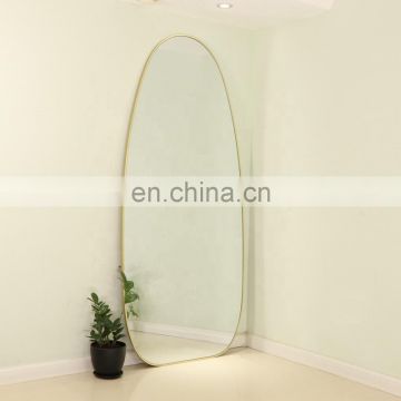 New design hot selling gold floor full length mirror
