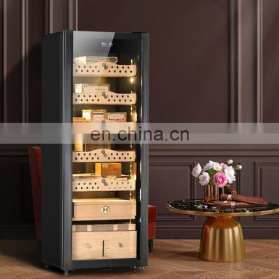 Custom Luxury Automatic Commercial Quiet Vibration Free Electric UK Cigar Humidor Refrigerador Cabinet for Saudi Arabia America