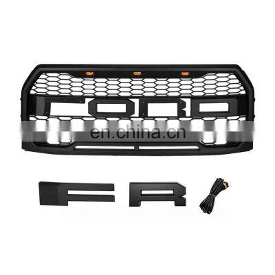 US STOCK Front Bumper Grille For F150 2015-2017 W/ Amber LED light & replacement letter  Factory Price