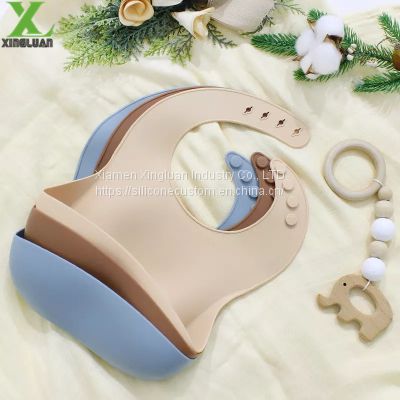 Hot Selling Soft Silicone Safe for Baby and Easy to Clean Waterproof Baby Bibs