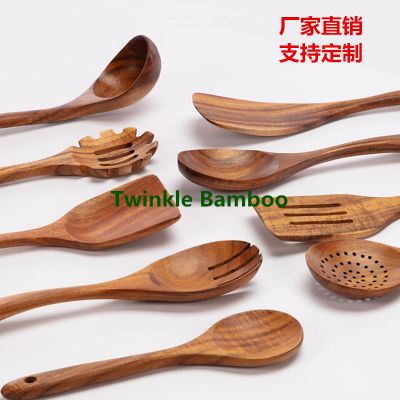 Salad Spoon Production bamboo wooden spoon set wholesale