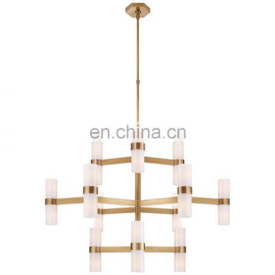 Margita Medium Chandelier Cylindrical double-ended glass lampshade Ceiling Lamp for living room dining room bathroom
