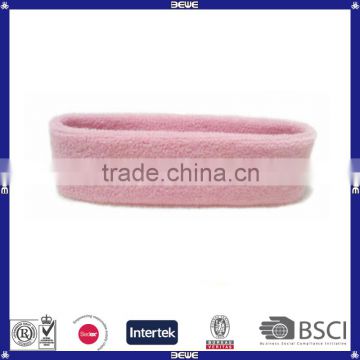 Unisex elastic cotton pink sport headband