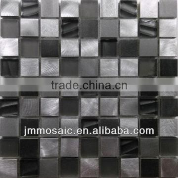 30x30x8mm Aluminum And Glass Mosaic Tile