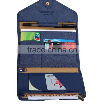 Three fold big space passport holder case for money holder, key holder, ID card holder, credit card holder