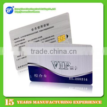 Double side printed plastic sle4442 chip card