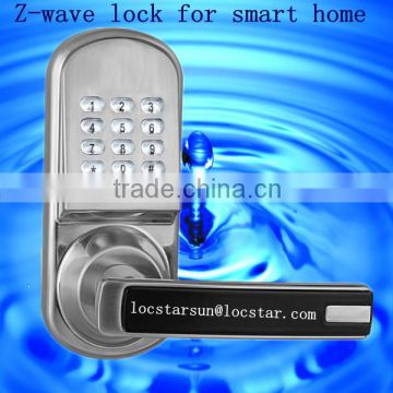 locking key door z-wave lock