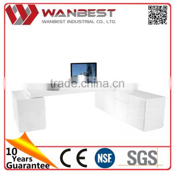 Solid Surface Marble I-Type Office Table Customized Manager Desk