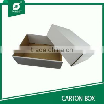 Paperboard corrugated box white carton box with lid and base