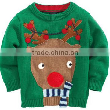2015 hat sale kids Chrismas winter sweater clothings with reindeer design