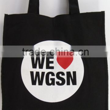 Custom Small Recyclable Shopping Handle Black Canvas Bag                        
                                                Quality Choice