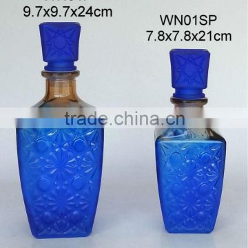 WN01P painted glass wine bottle