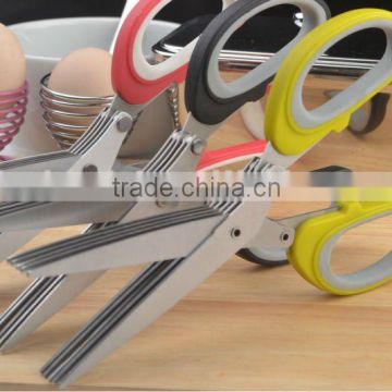 high qulity 5 multi blades herb scissors