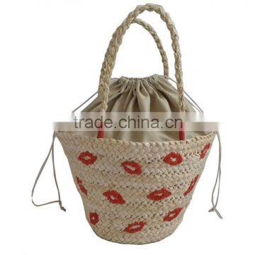 Natural material cornhusk straw bag