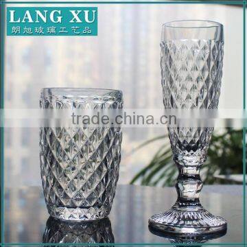 LX-G018 Hand Pressed Pineapple Crystal Wedding Champagne Cup