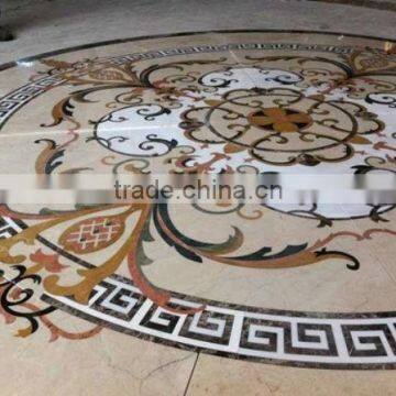 round marble stone for floors, water jet marble medallion