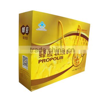 Golden color laminted paper bag for pharmacy