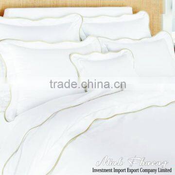 Embroidery luxury bedding sheets for hotel