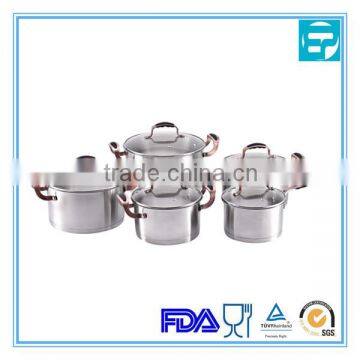 10pcs stainless steel pots and pans set