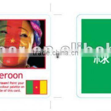 Sports football World Cup face paint card Cameroon team