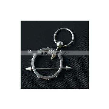 Fashion 316L stainless steel circle nipple ring nipple jewelry