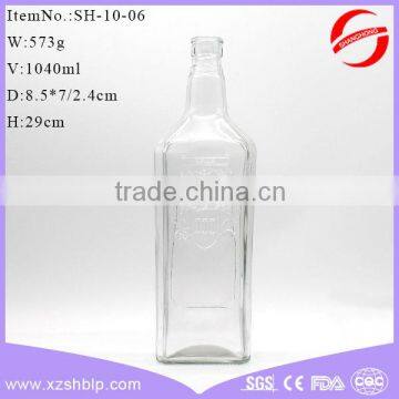 Clear beautiful wine bottle glass price hot sale