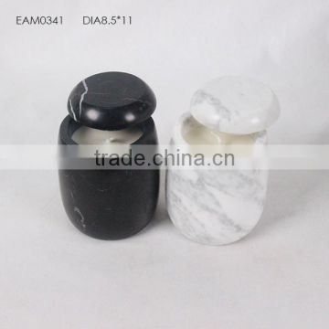 Cheap marble candle holder with lid with soy wax produced from factory for interior centerpieces