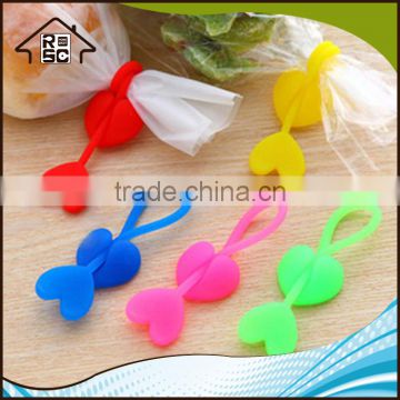 NBRSC Multifunctional Heart Shaped Silicone Food Bag Seal Clip Supplier