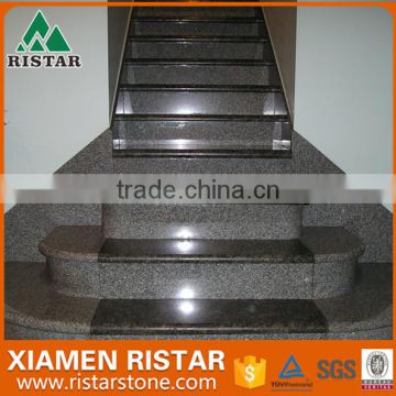 Polished natural granite stone stairs treads and granite stone step riser