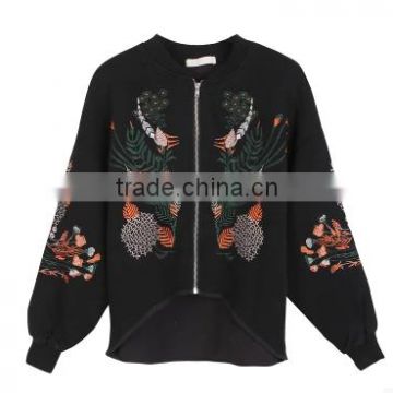 Factory designs wholesale cheaper collar jacket full printed collar hoodies KM0656
