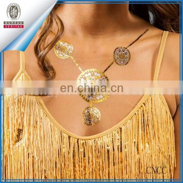Metallic necklace Tattoo Gold Silver Temporary Bling bling tats