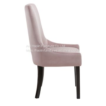 Soft Pink Velvet Dining Chair with solid wood frame,Hotel Chair,Restaurant Chair,Side Chair HL-7043